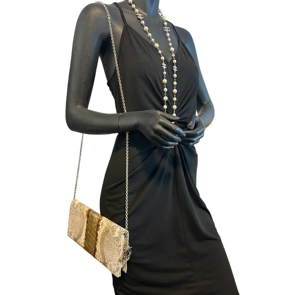 Christian Dior | Gold Python Chain Clutch - Picture 7 of 7